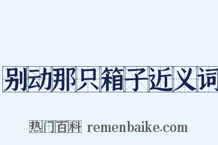 别动那只箱子近义词是什么意思的图片